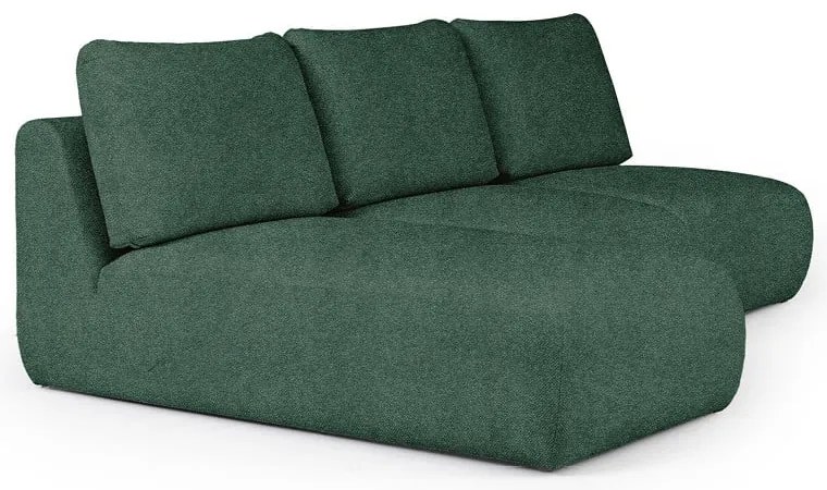 Zielony narożnik z materiału bouclé (lewostronny/z szezlongiem) Mirel – Rodier