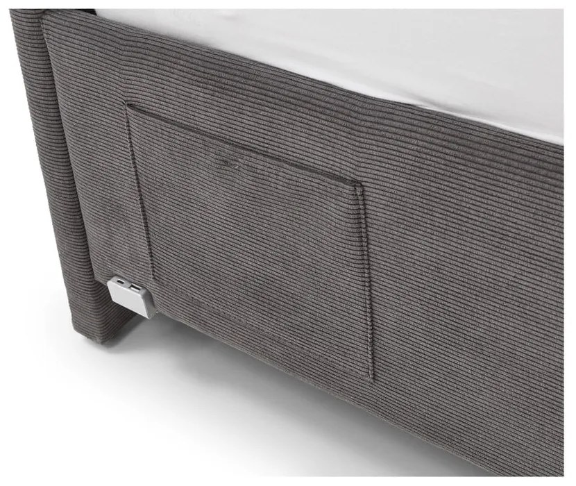 Antracytowe tapicerowane łóżko dziecięce bez stelaża 90x200 cm Cool – Meise Möbel