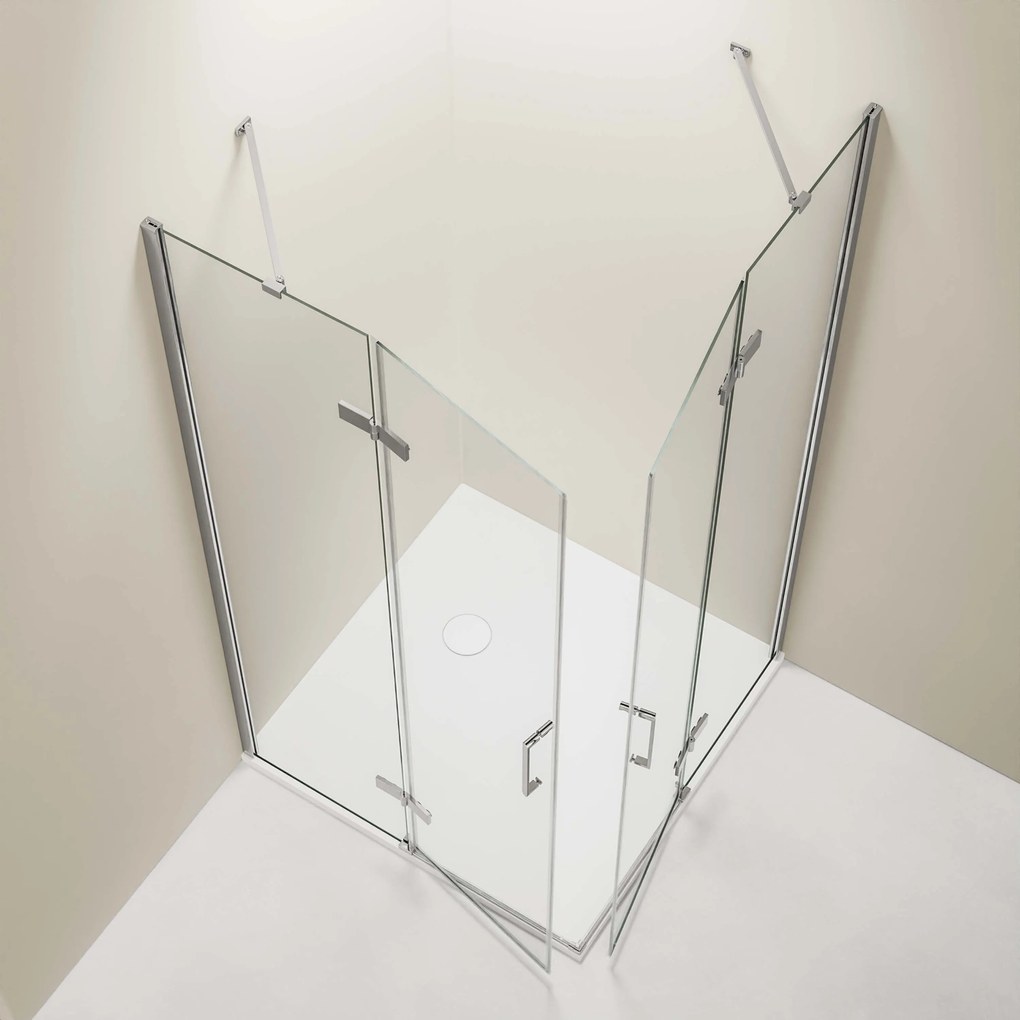 Kabina prysznicowa narożna EX809 podwójne drzwiSzkło ESG 6 mm z powłoką Nano – 90 x 90 x 195 cm