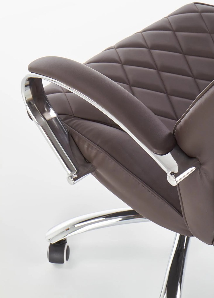 Pikowany fotel gabinetowy z ekoskóry Hilton