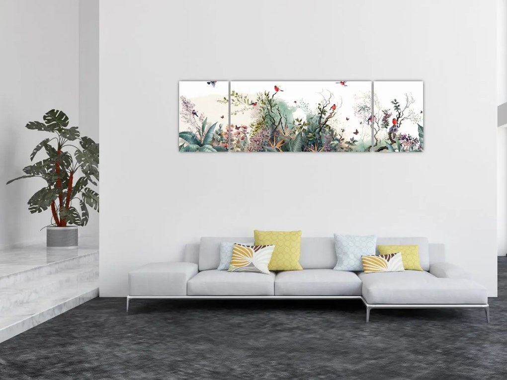 Obraz - Naturalny krajobraz, akwarela (170x50 cm)