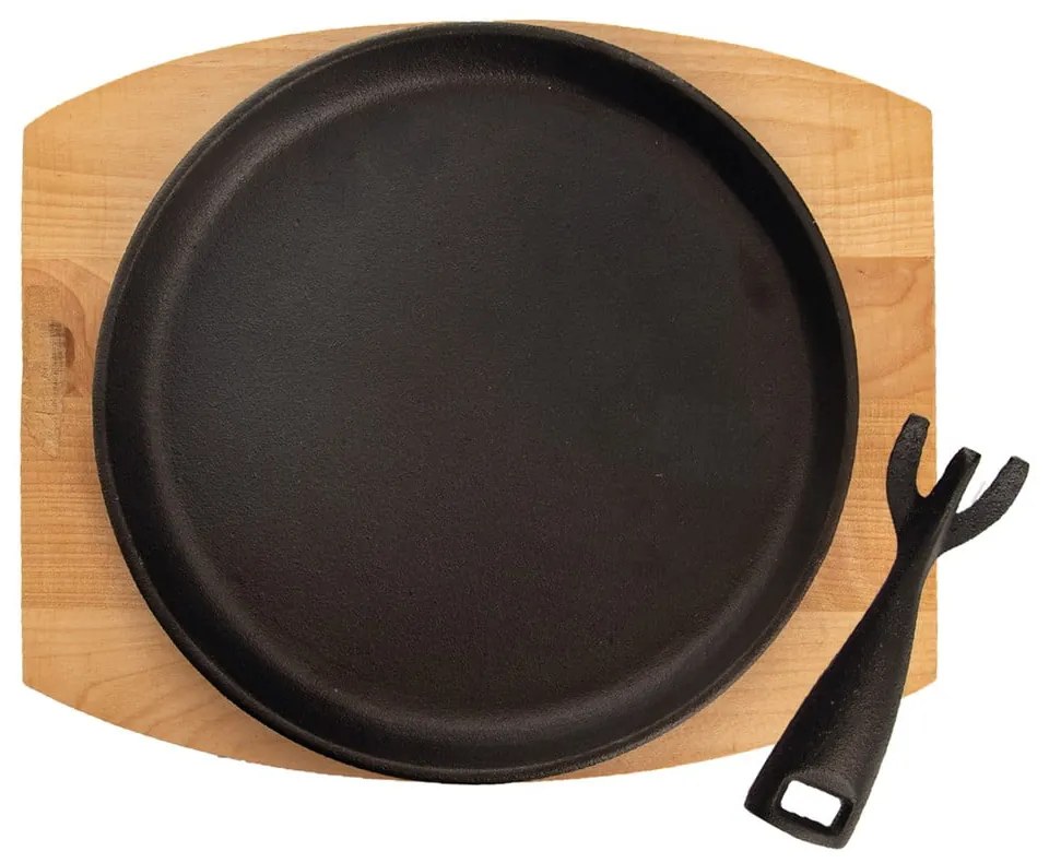 Żeliwna patelnia do grillowania z odpinaną rączką ø 22 cm LITINA – Orion