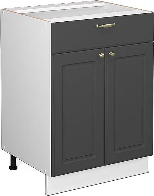 Szafka dolna do kuchni antracytowo-złoty 60x51.6x82 fame-line