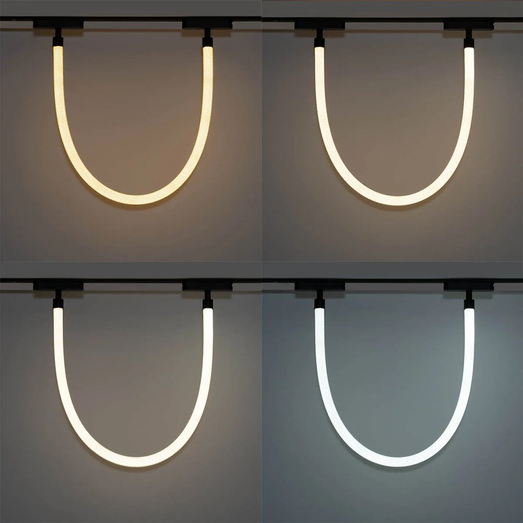 Nowoczesna biała lampa wisząca do systemu szynowego jednofazowego 8W 3000K - Magnetic Tautau