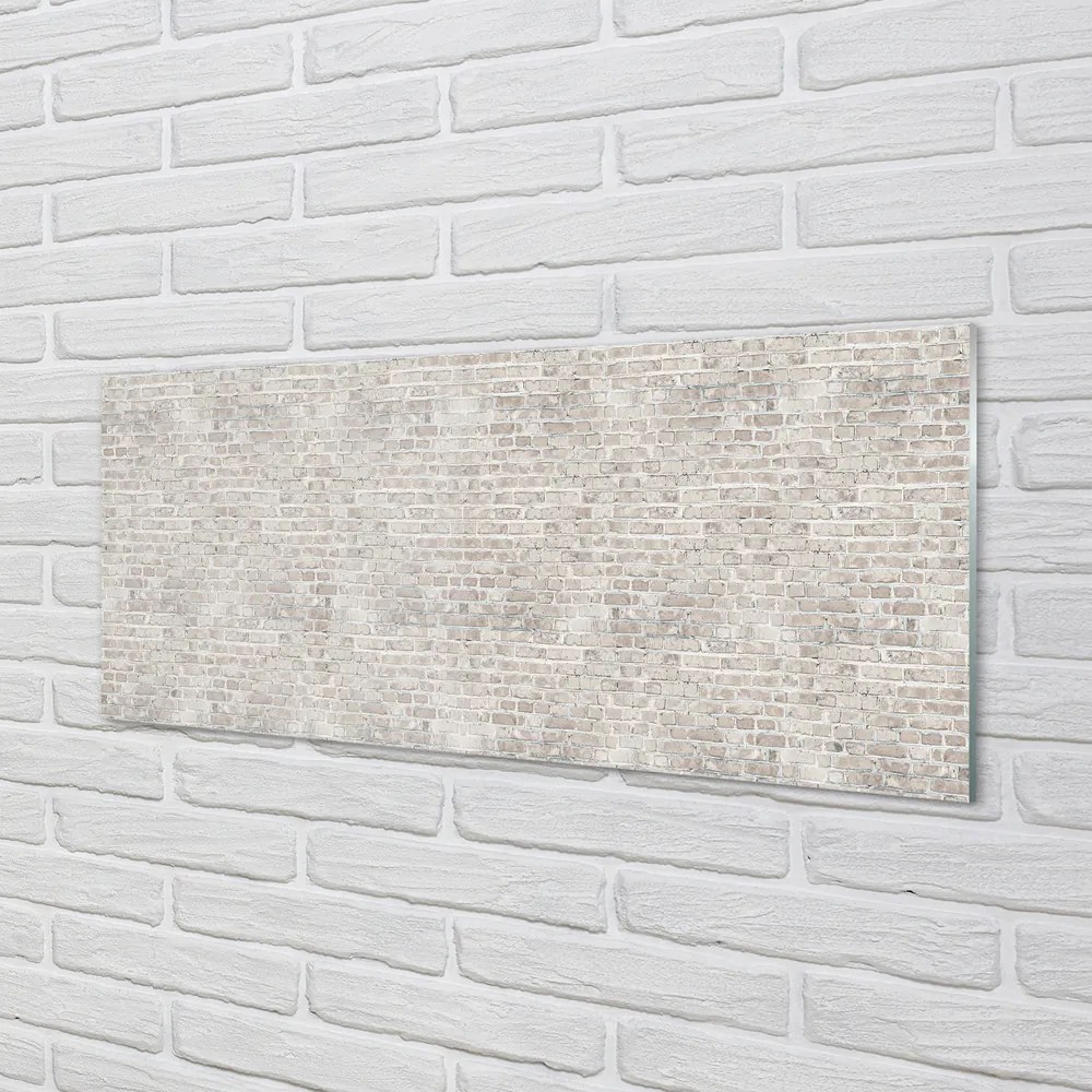 Szklany Panel Cegła mur vintage