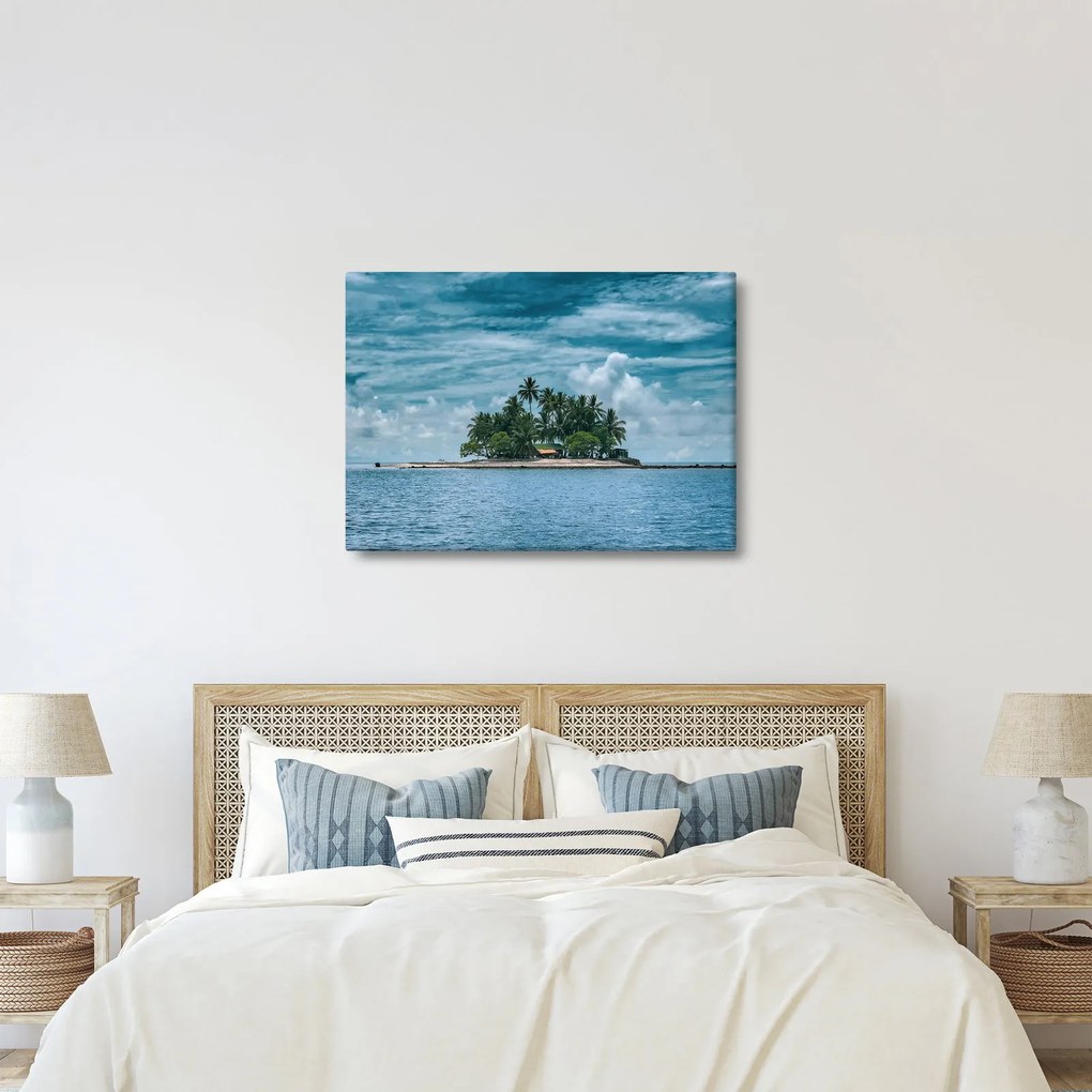 Obraz - wyspa na morzu (70x50 cm)