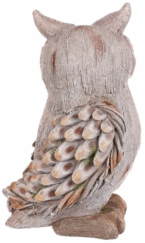 Ozdoba ogrodowa Sowa, szary, 24 x 22 x 40 cm