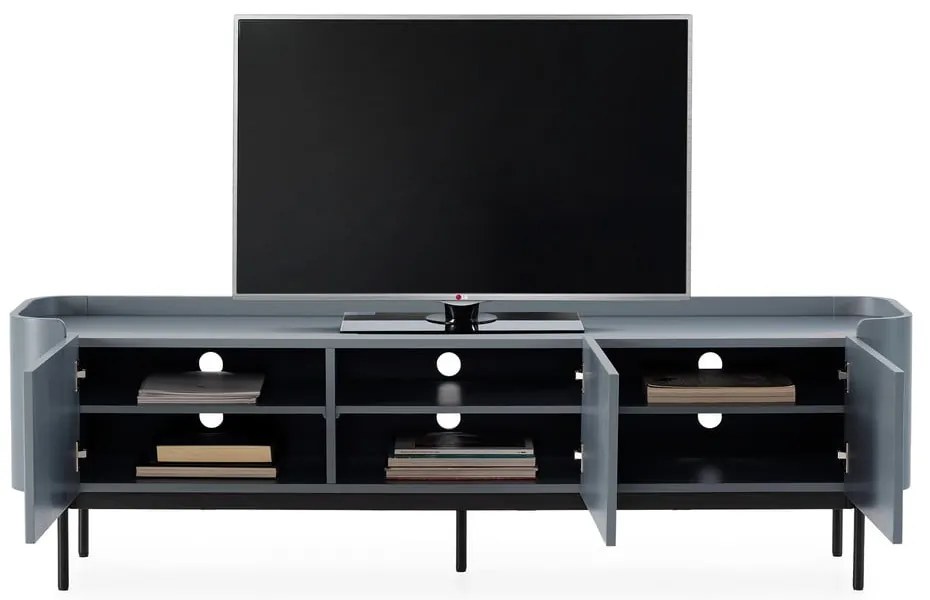 Szaroniebieska szafka pod TV 180x55x40 cm Willa – MOME