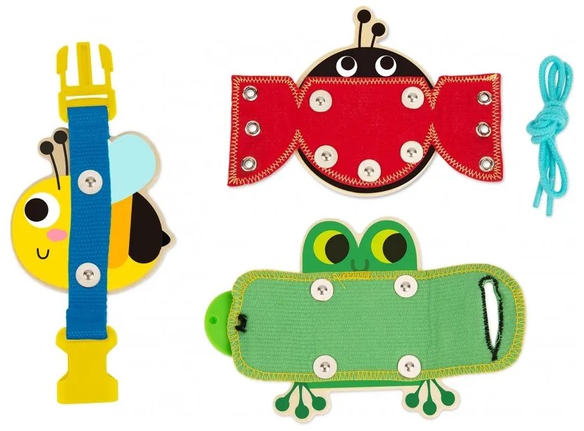 Tooky toy drewniana tablica edukacyjna sorter trening ćwiczenia sznurek guzik klamerka