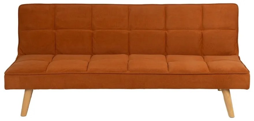 Ceglasta rozkładana sofa z tkaniny szenilowej 175 cm – Ixia