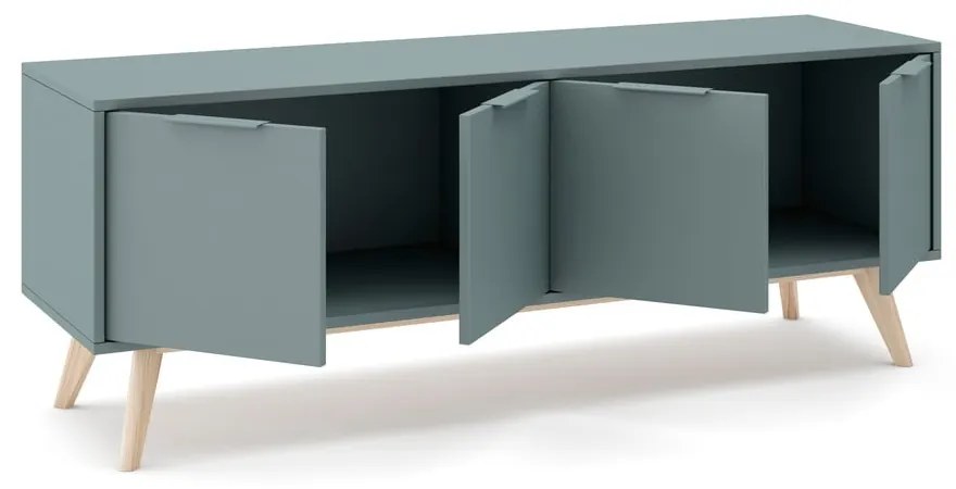Szarozielona szafka pod TV 140x53x40 cm Pisco – Marckeric