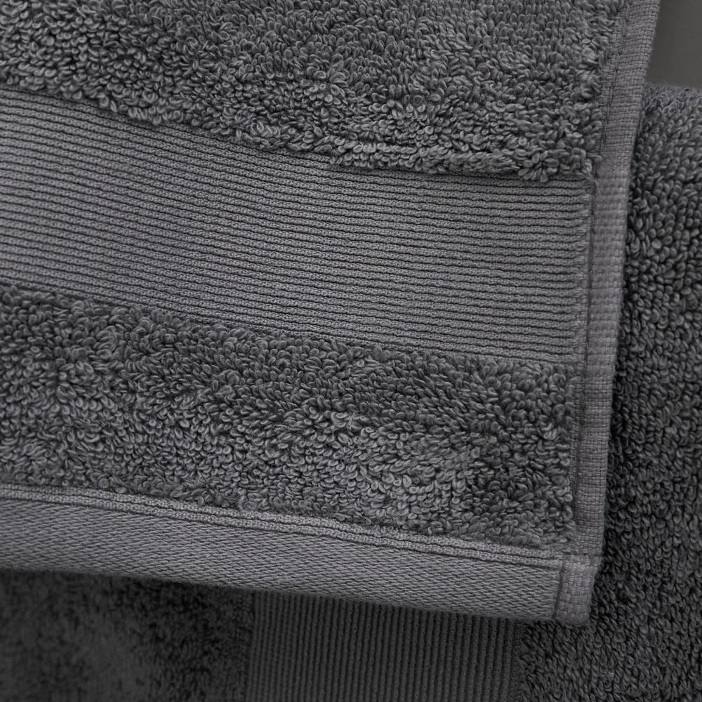 Ciemnoszare bawełniane ręczniki frotte zestaw 6 szt. Anti-Bacterial – Catherine Lansfield