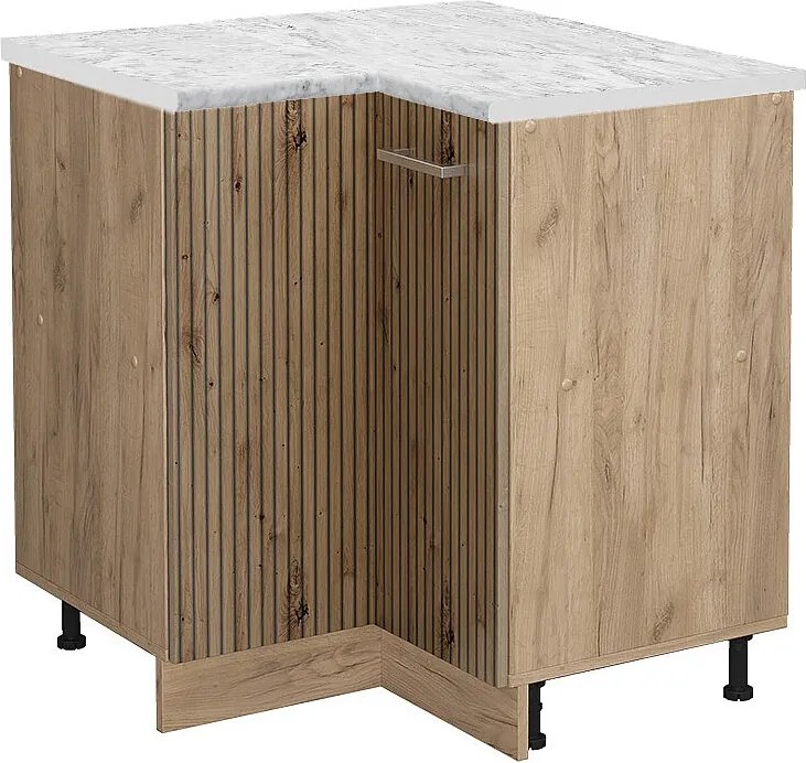Szafka narożna dąb rzemieślniczy 75.6x60x81.6 r-line
