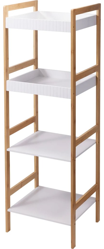 Słupek łazienkowy FORMA, bambusowy stelaż, 36 x 33 x 110 cm