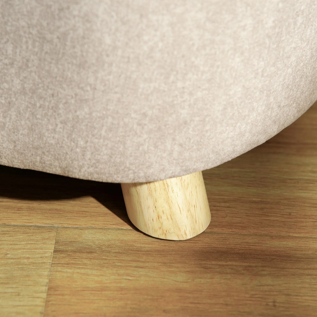 PawHut Sofa dla psa z poduszką, plusz, drewno sosnowe, beżowo-jasna szarość, 70x47x30cm | Aosom PL