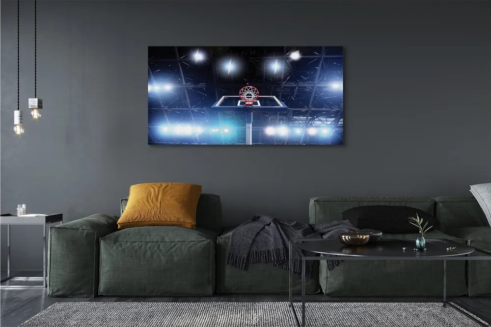 Obraz drukowany na płótnie Kosz W Blasku Reflektorów