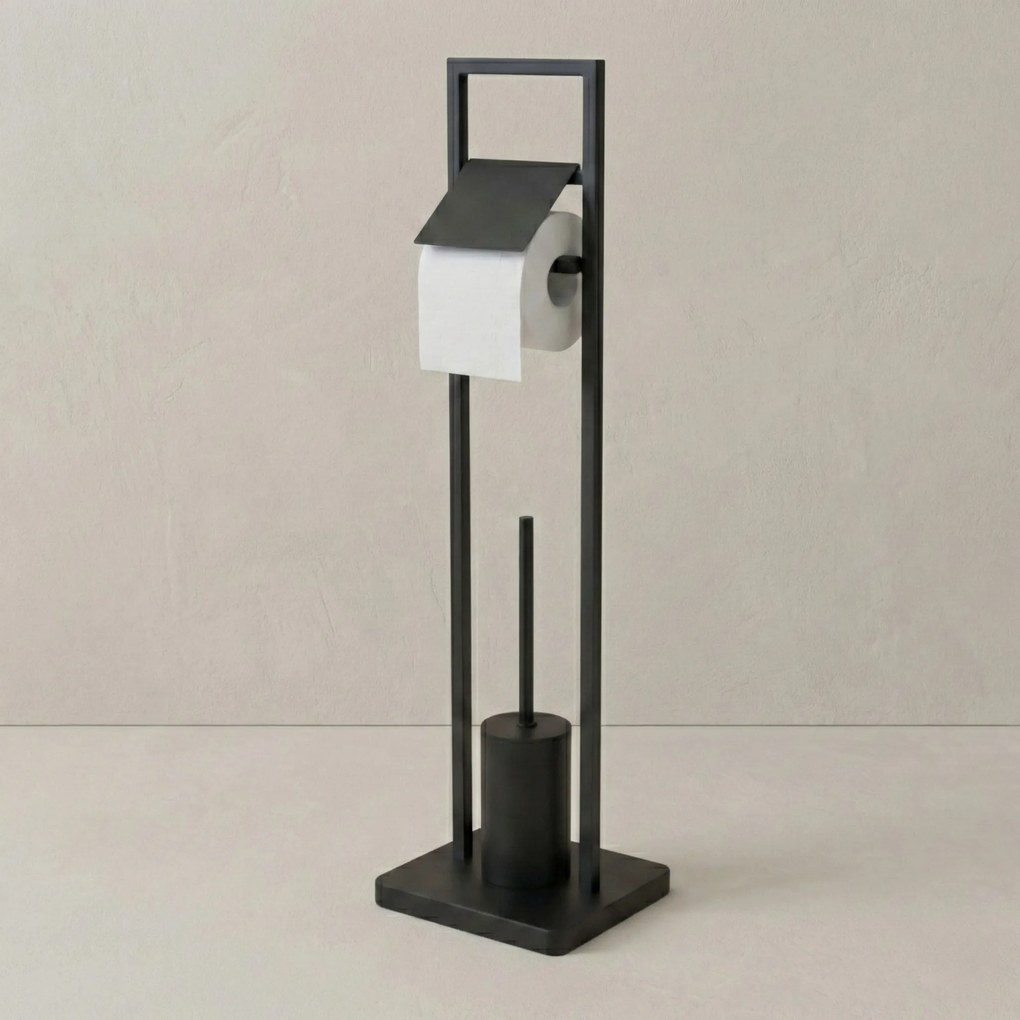 Szczotka do WC z uchwytem na papier toaletowy ARLE, 77 cm