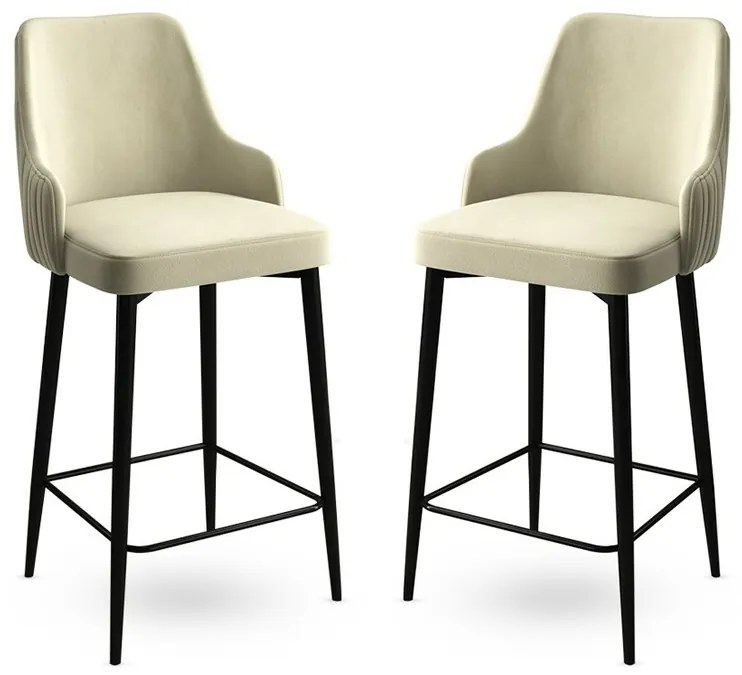 Zestaw krzeseł barowych Enox Cream and Black, 2 szt., 2 szt.