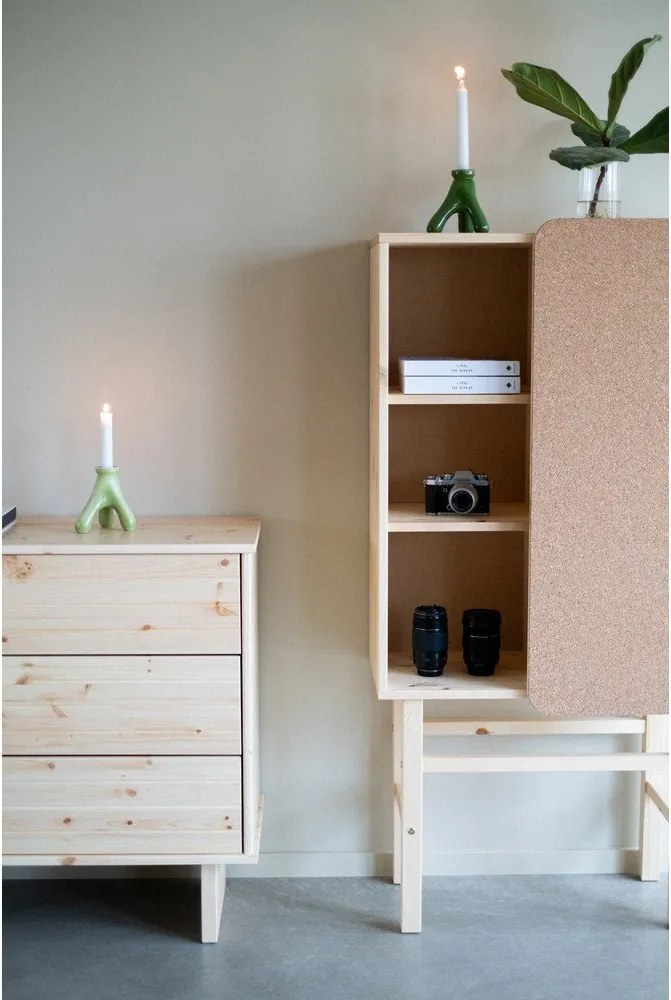 Regał z drewna sosnowego z tablicą Karup Design Slide