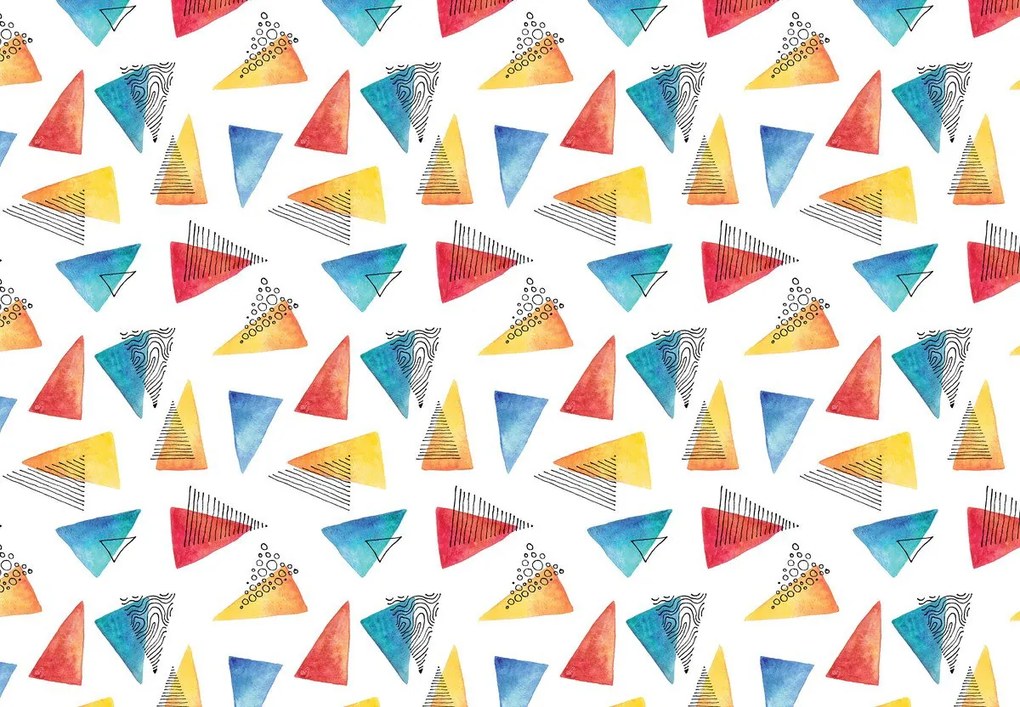 Fototapeta - Abstrakcyjne trójkąty (196x136 cm)