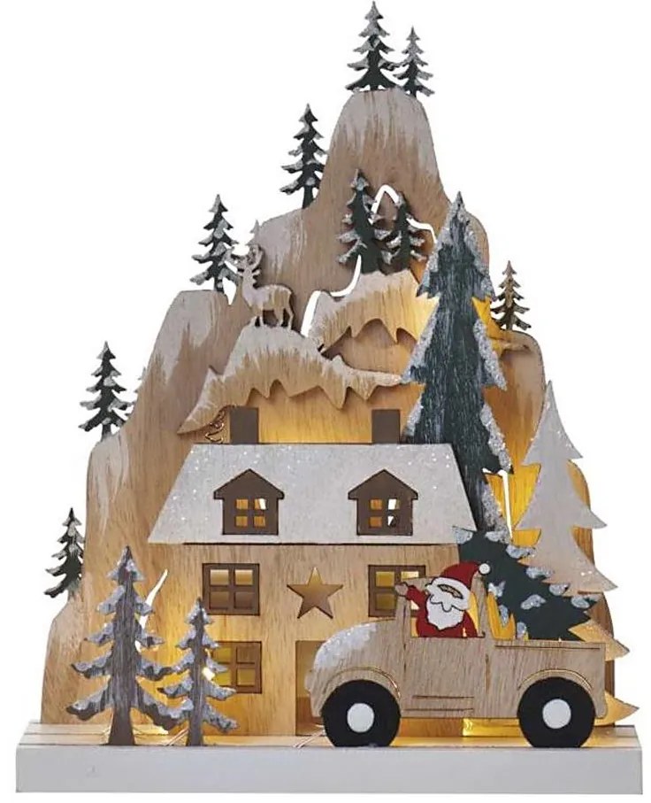 LED Dekoracja bożonarodzeniowa 10xLED/2xAA beżowa