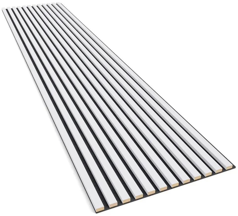Akustyczne panele lamelowe 2 szt. biały mat E7-C67
