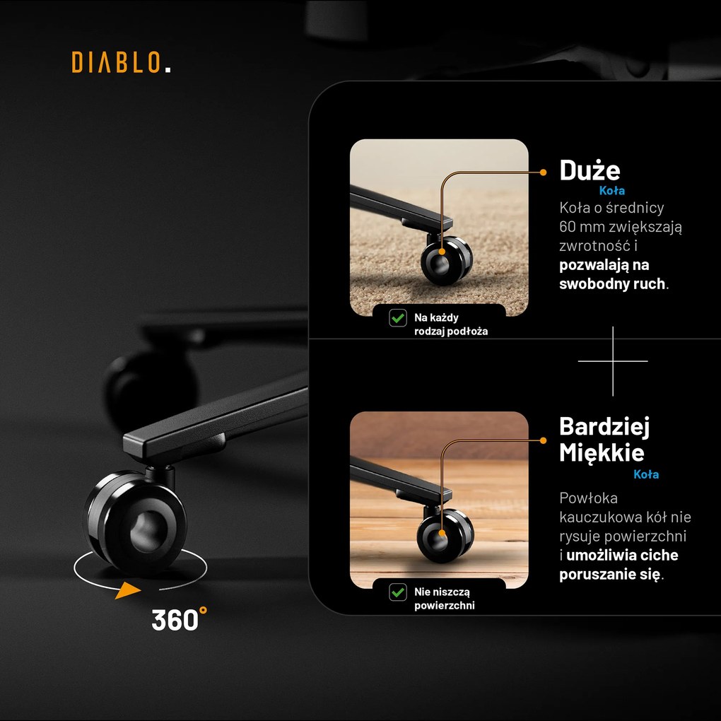 Fotel gamingowy Diablo X.Eye Prime, Normal Size, Bloody Mary