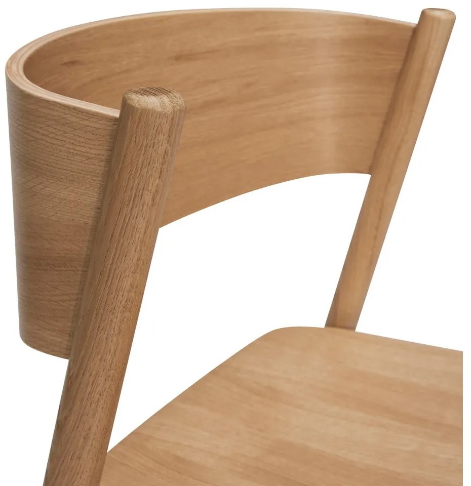 Hoker w dekorze dębu (wysokość siedziska 75 cm) Oblique – Hübsch