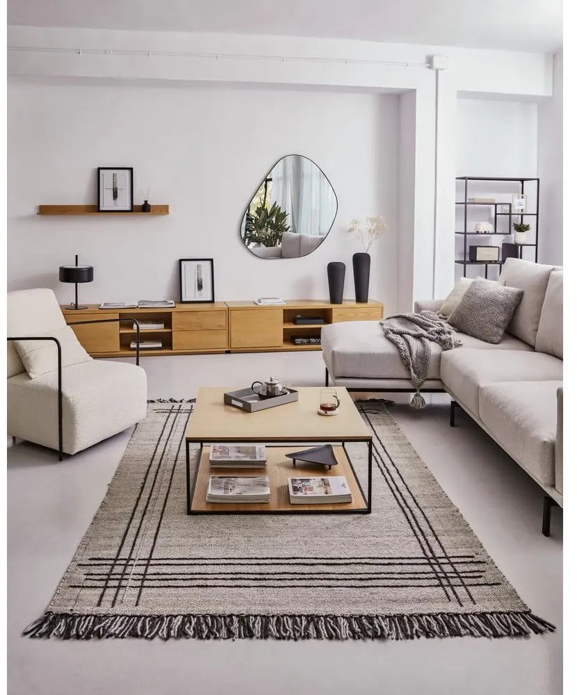 Jasnobrązowy dywan wełniany 160x230 cm Eneo – Kave Home