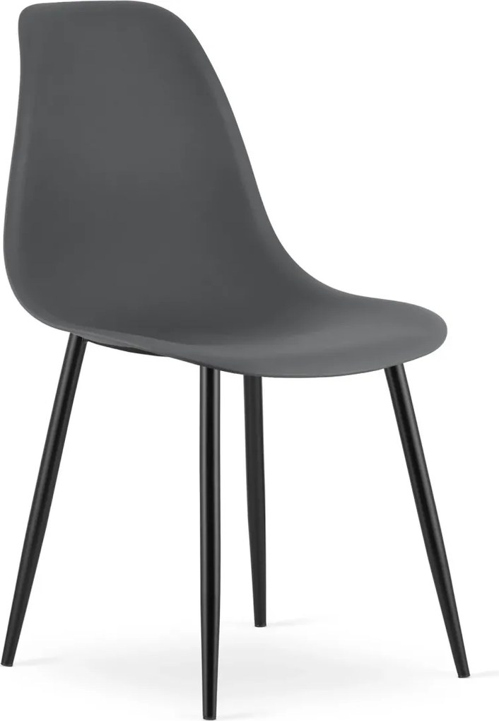 Krzesło OSAKA ciemnoszare z czarnymi nogami