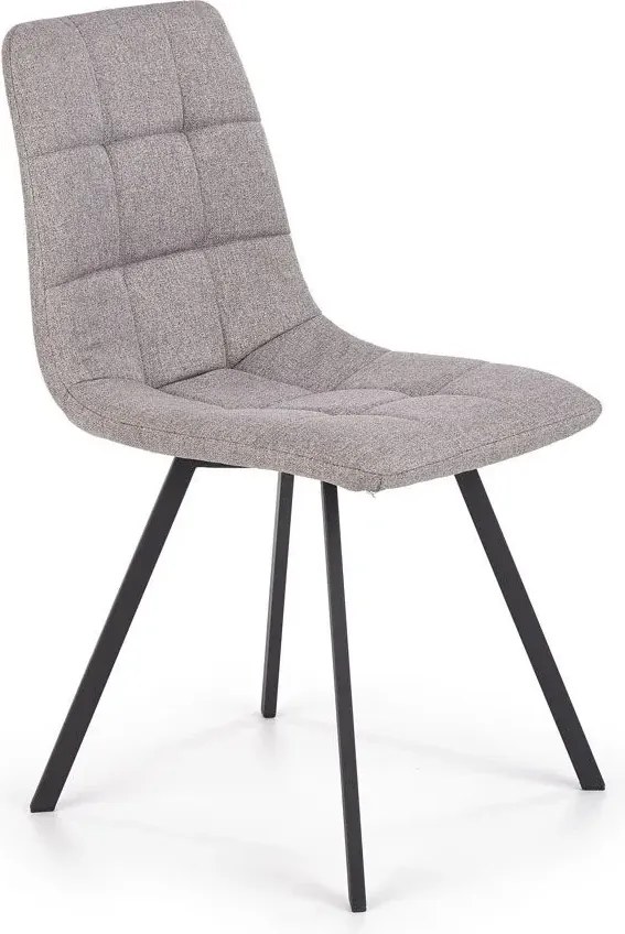 Szare minimalistyczne krzesło pikowane H3-A62