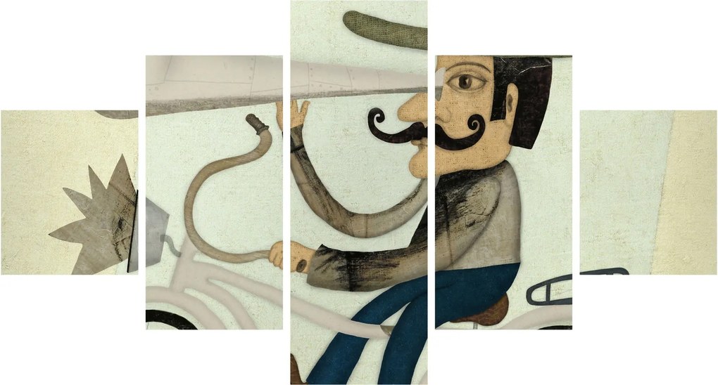 Obraz - Astronom na rowerze (125x70 cm)