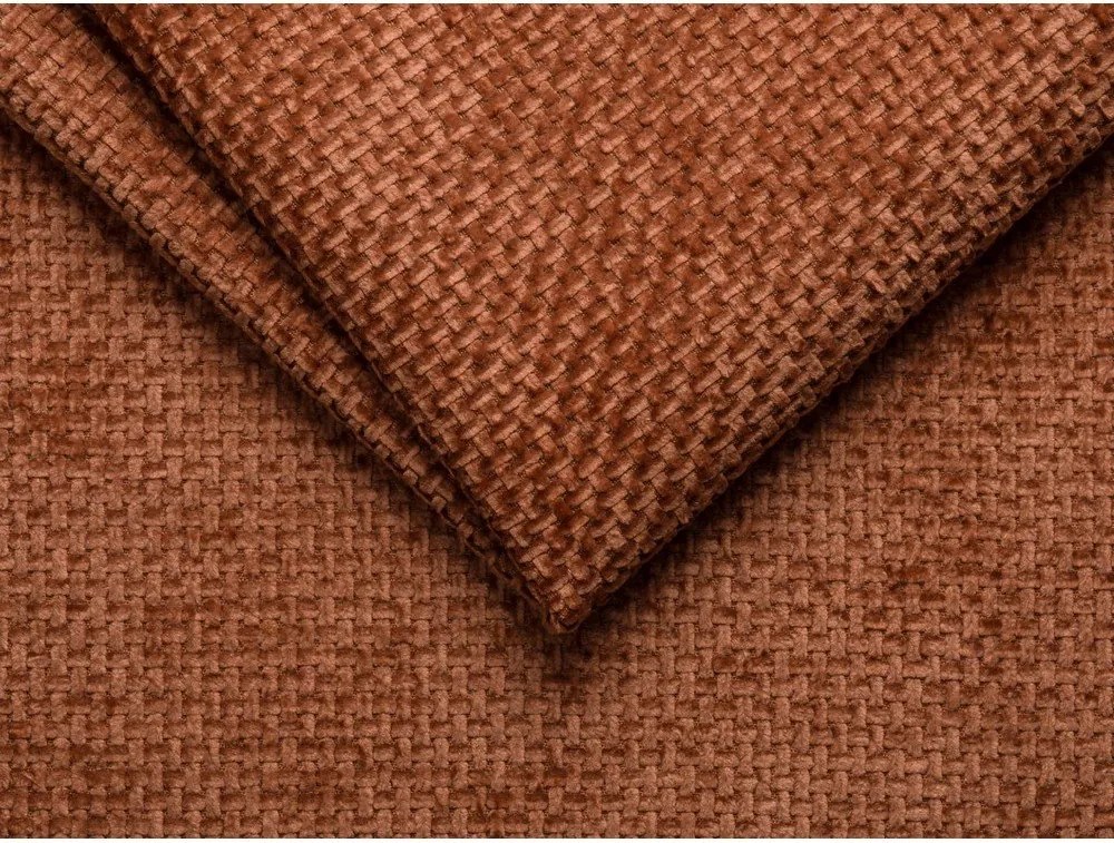 Ceglasty podnóżek z tkaniny szenilowej Lupine – Micadoni