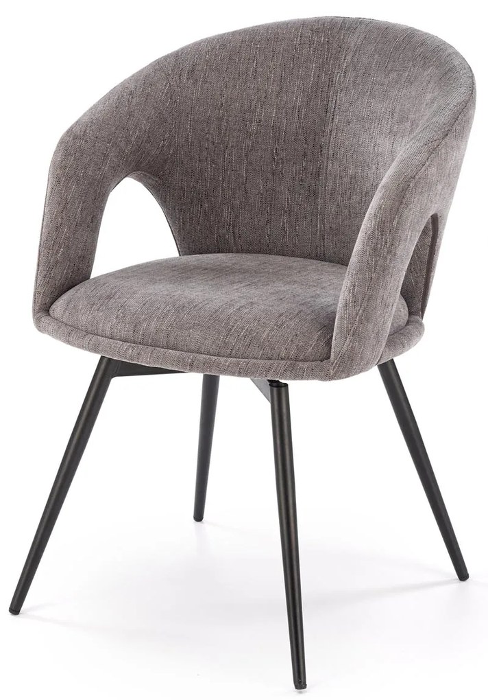 Krzesło popielaty obrotowe, K550 nowoczesne, do jadalni, salonu, biura