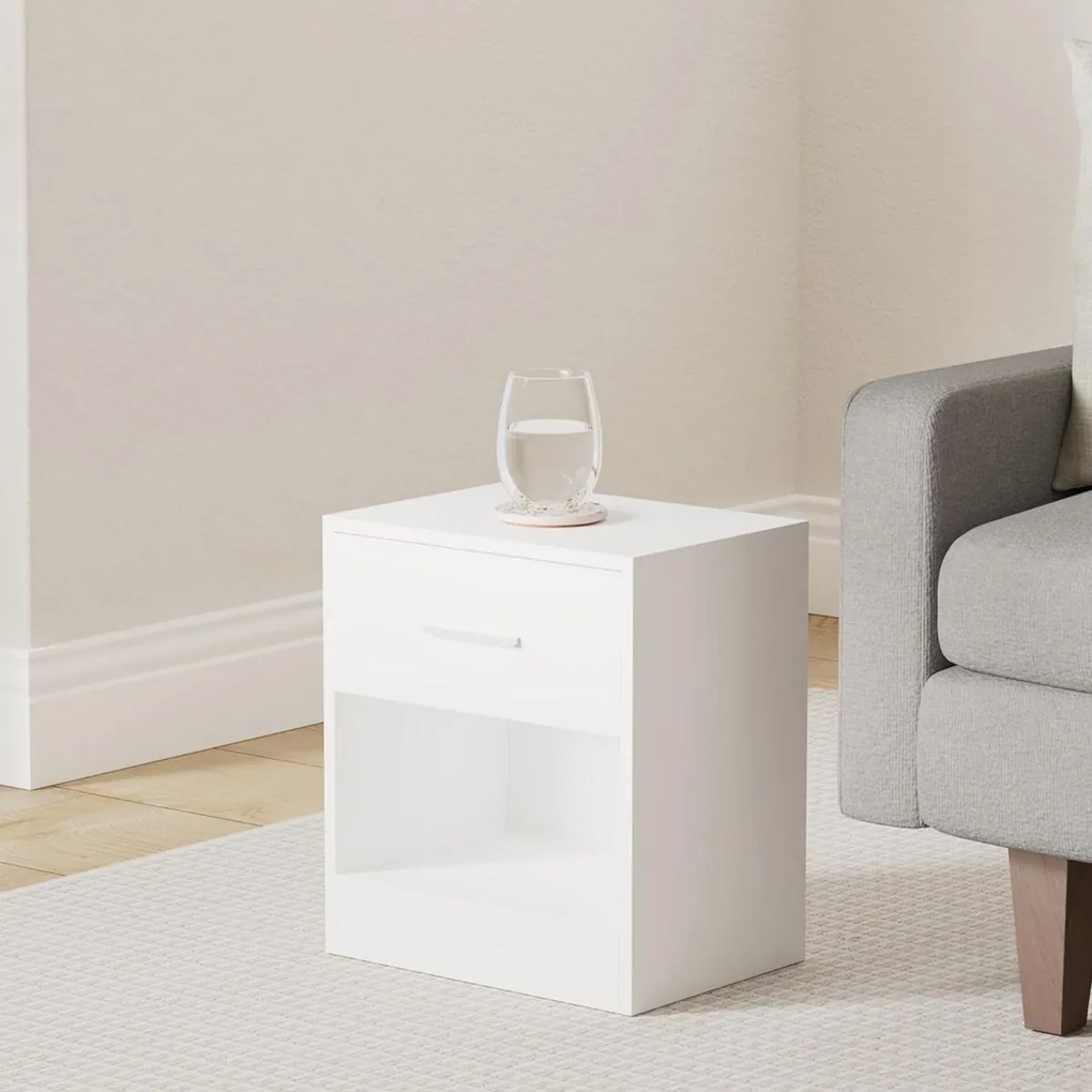 Zestaw stolików nocnych E1081 WT, biały, 2 szt.