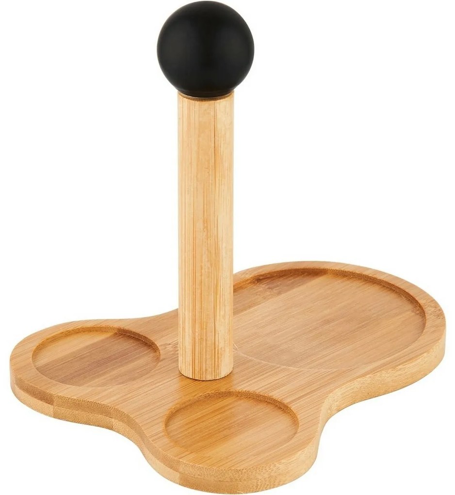 Florina Zestaw cukiernica, solniczka i pieprzniczka na bambusowej podstawce Adria, czarny