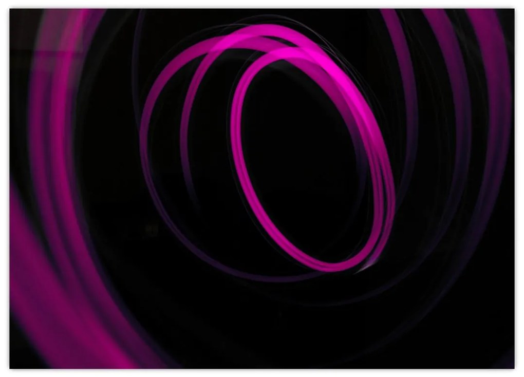 Obraz na szkle - fioletowe kreski (70x50 cm)