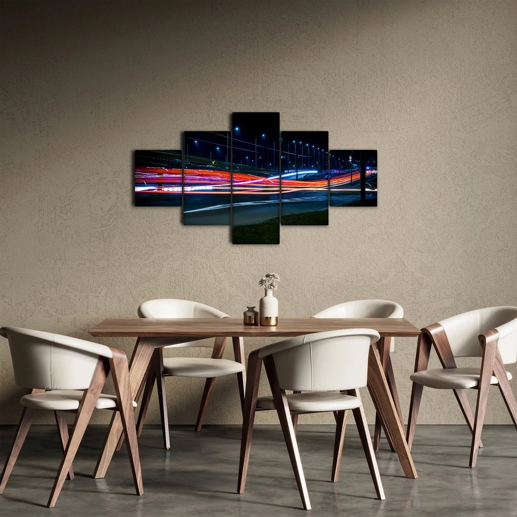 Obraz miasto nocą (125x70 cm)