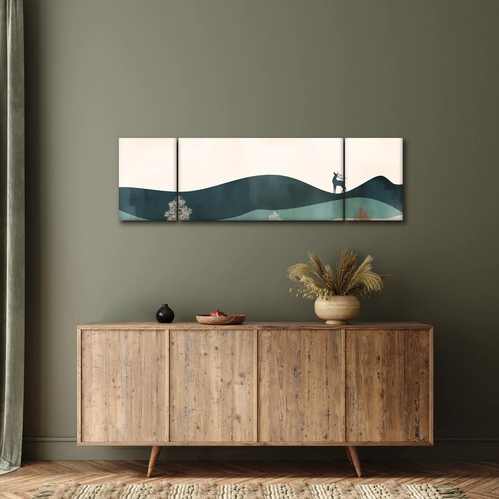 Obraz - Ilustrowany krajobraz (170x50 cm)