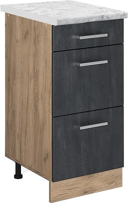 Szafka dolna do kuchni czarny beton 40x60x81.6 r-line