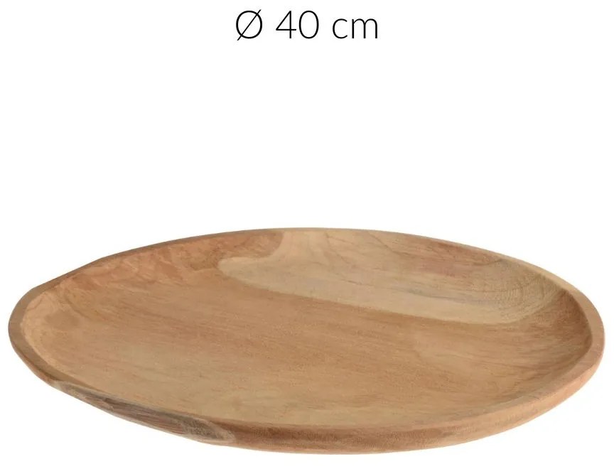 Talerz ozdobny z drewna tekowego, Ø 40 cm