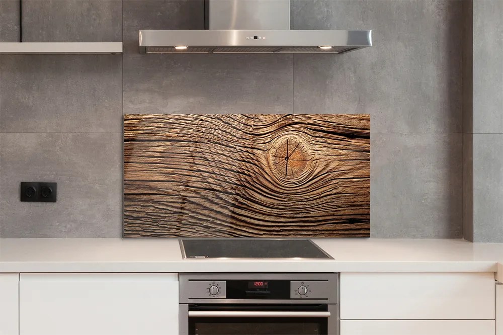 Panel szklany do Kuchni Organiczna Tekstura Deski
