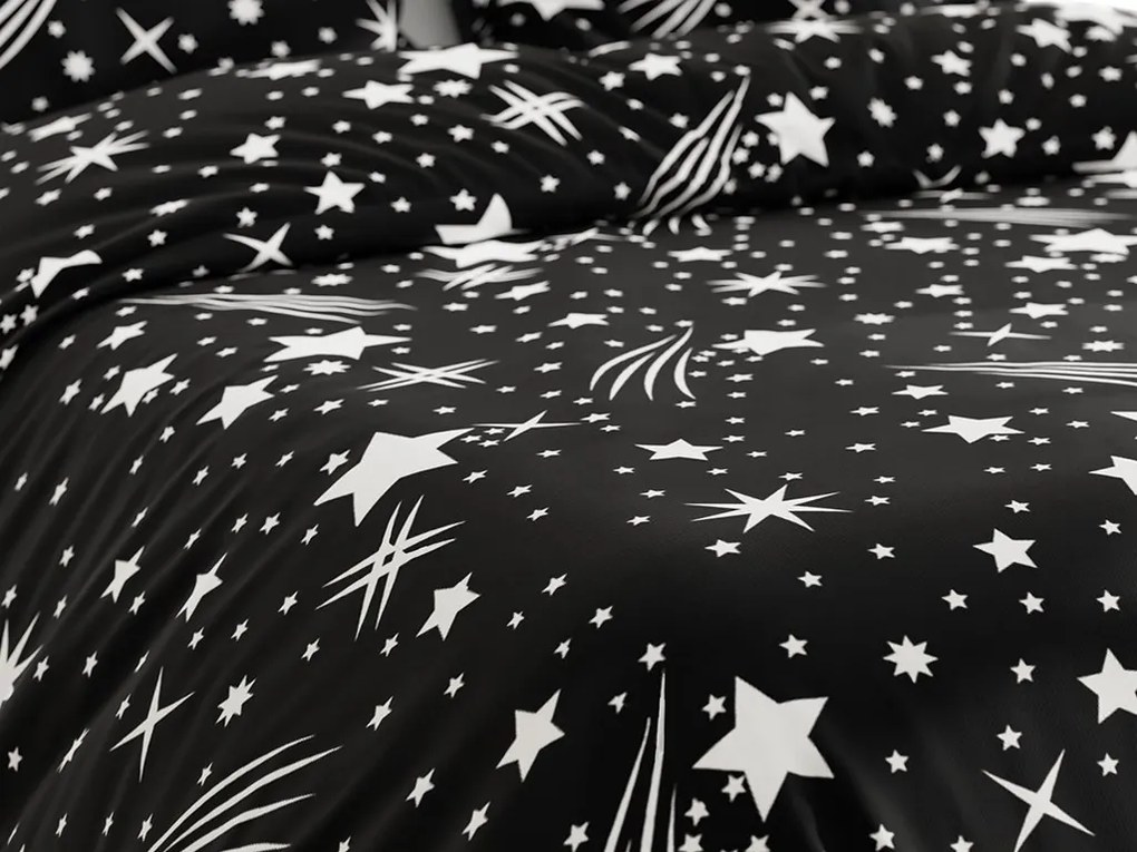 PrzytulneMieszkanie.pl PrzytulneMieszkanie.pl Bawełniana pościel NIGHT SKY czarna