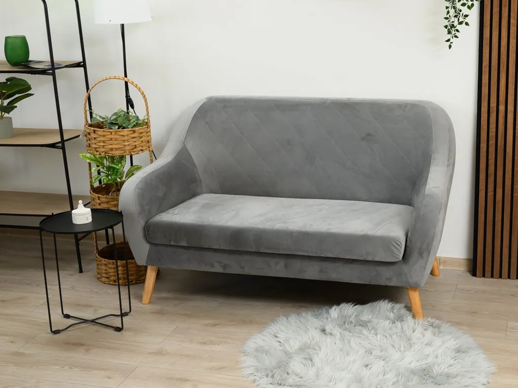 Szara 2-osobowa sofa CORANTI VELVET