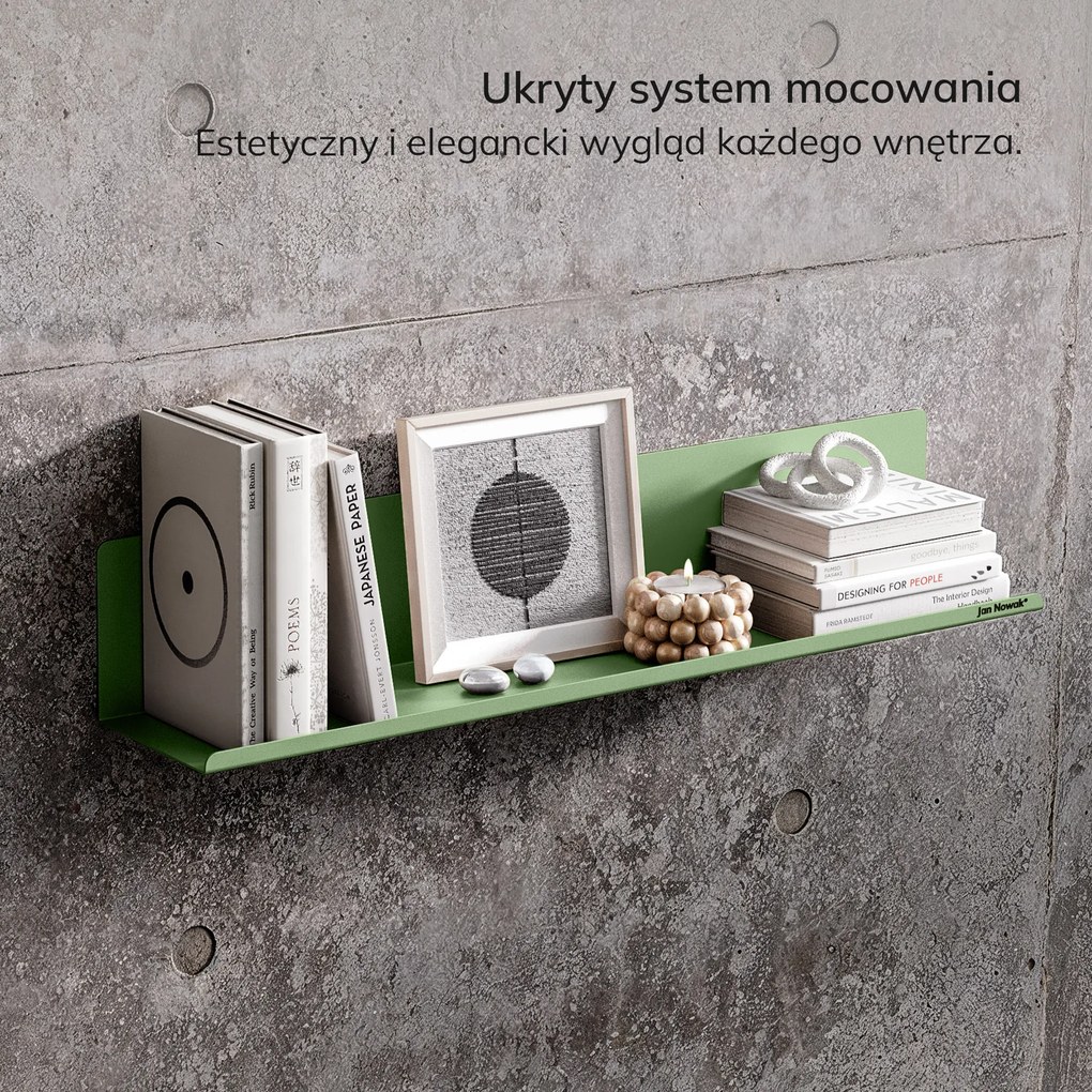 Półka wisząca JOANNE 700 mm, Fresh Style: pastelowy zielony