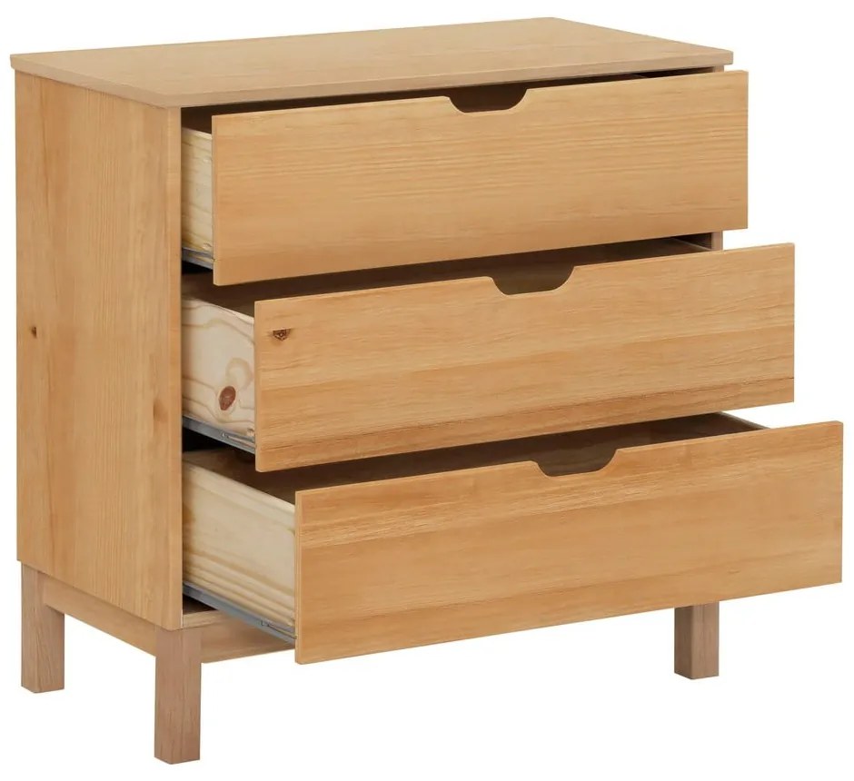 Niska komoda z drewna sosnowego w naturalnym kolorze 76x75 cm Post – Støraa