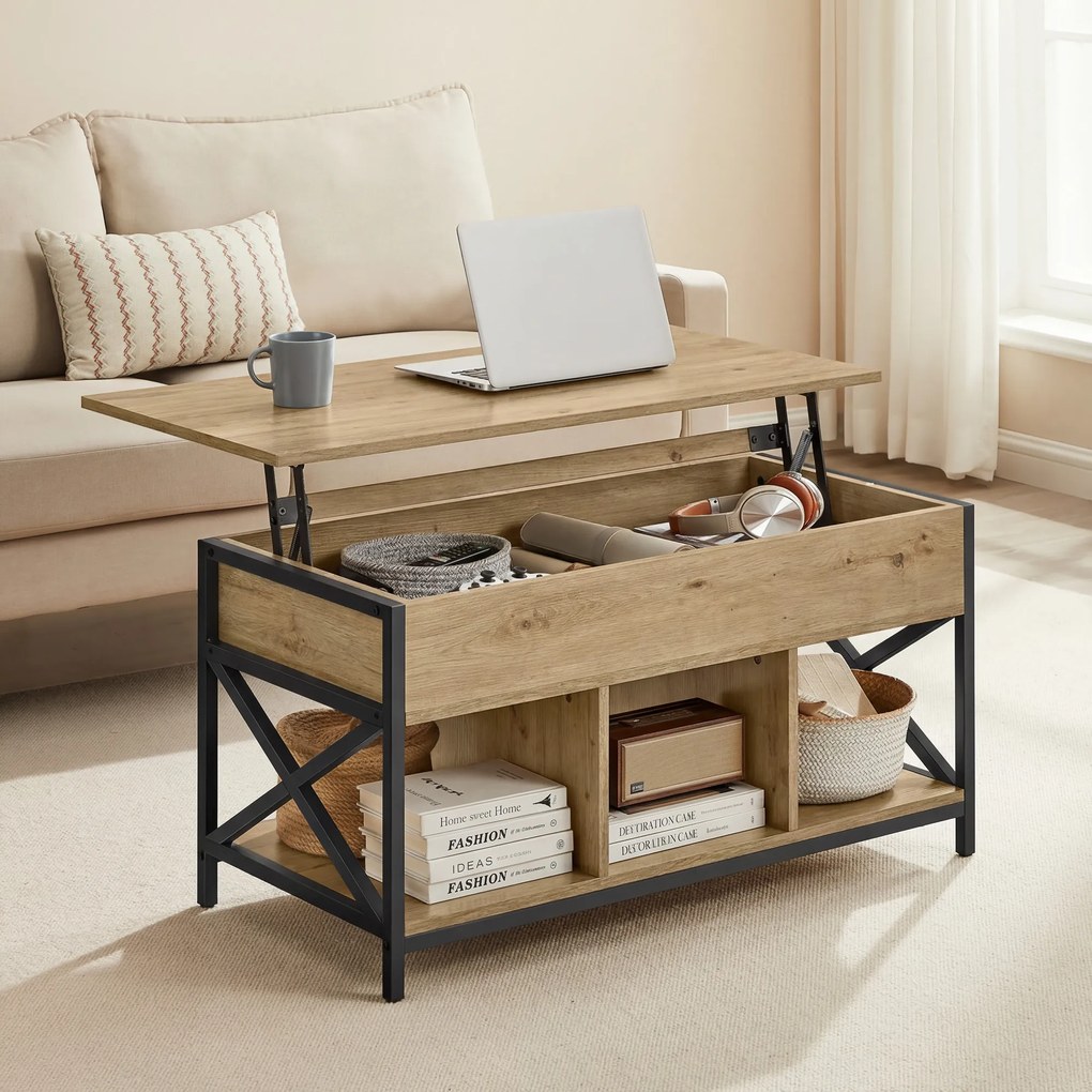 Stolik kawowy TAYLOR ARTISAN z wysuwaną deską 100x50 cm