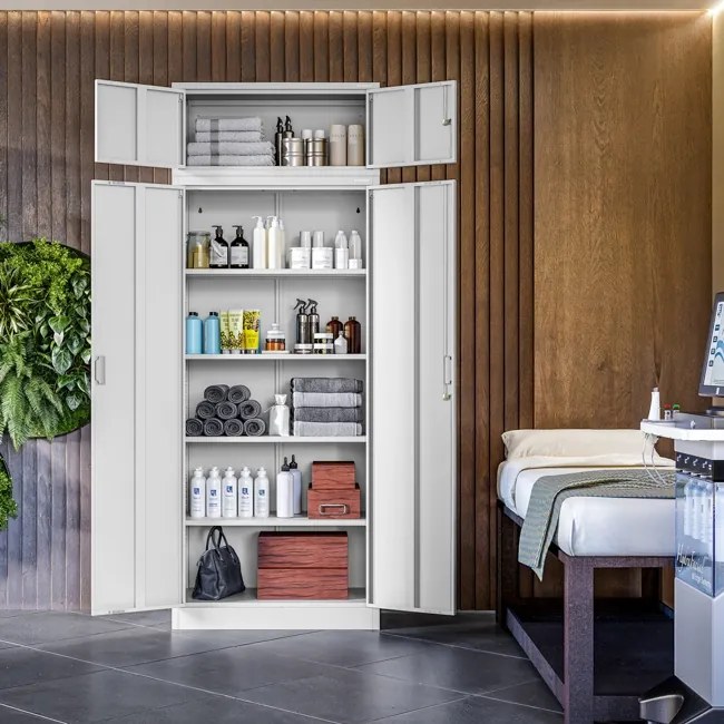 Szafa metalowa biurowa szara: JAN Compact 1750 x 800 x 400 mm