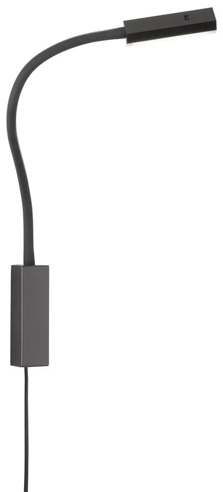 Czarna metalowa lampa punktowa LED ze ściemniaczem Raik – Fischer & Honsel