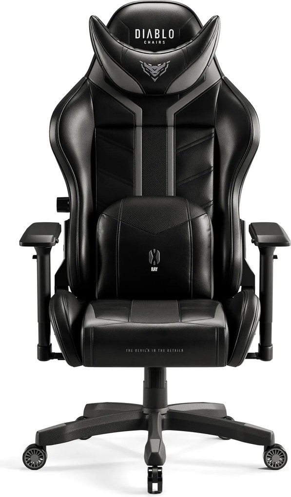 Krzesło obrotowe Diablo X-Ray Normal Size czarno-szary